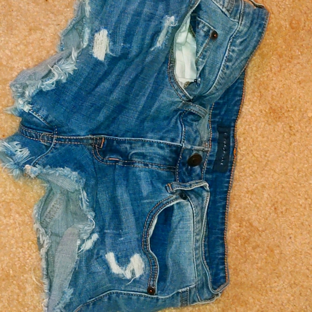 ripped jean shorts